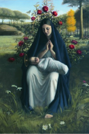 Madonna of the Roses (16 x 20 Canvas Print)